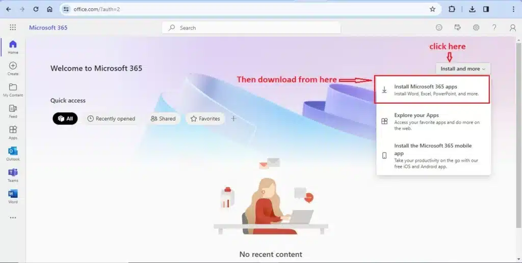 How to download and install Office 365