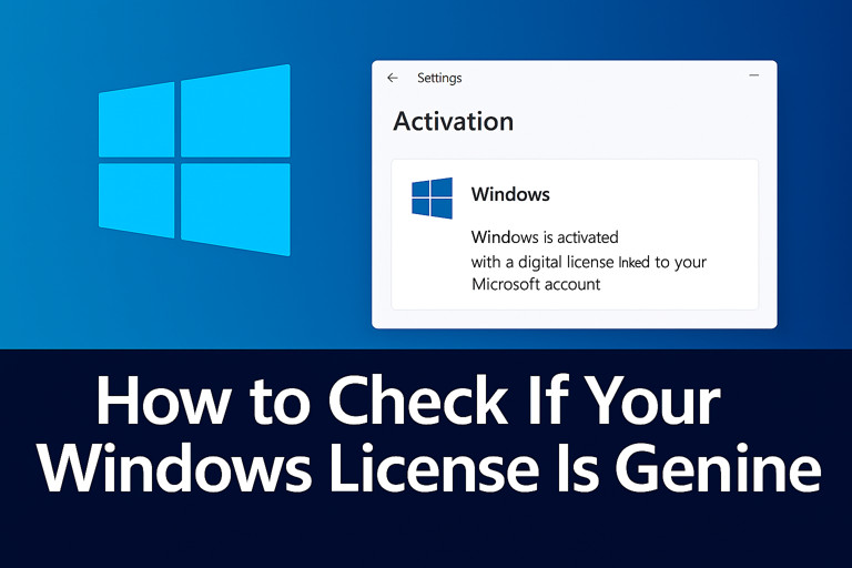 How to check if your Windows license is genuine using Windows activation tools