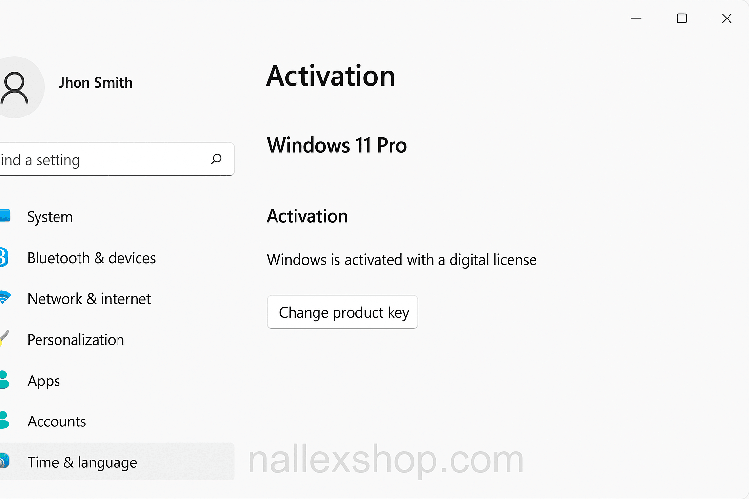 Windows 11 Activation Settings - activate Windows 11 Pro
