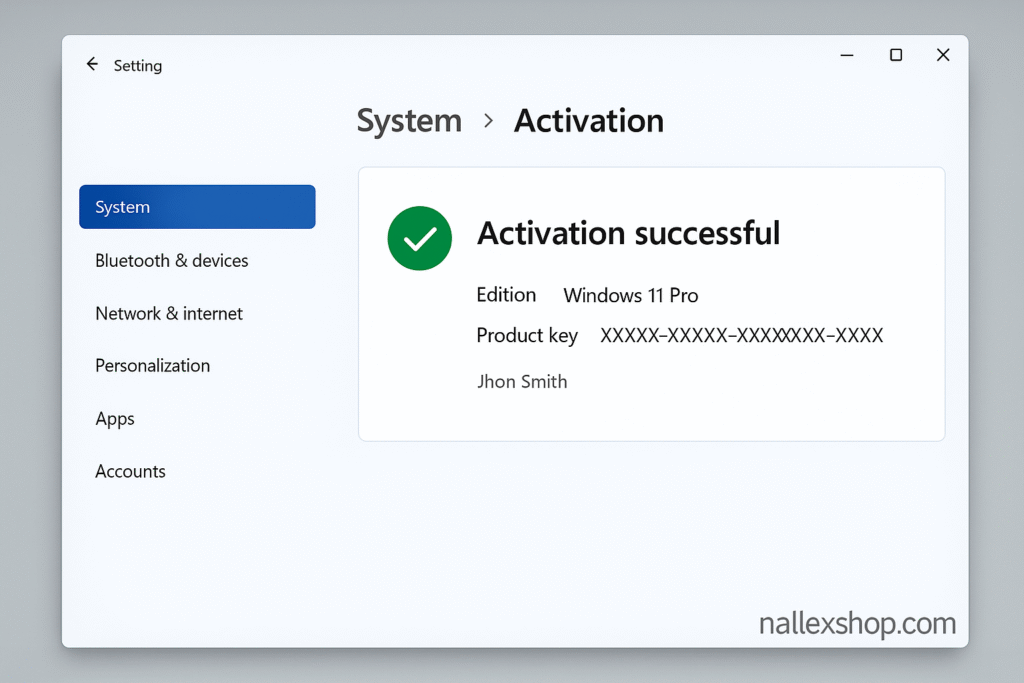 Windows 11 is activated successfully - activate Windows 11 Pro