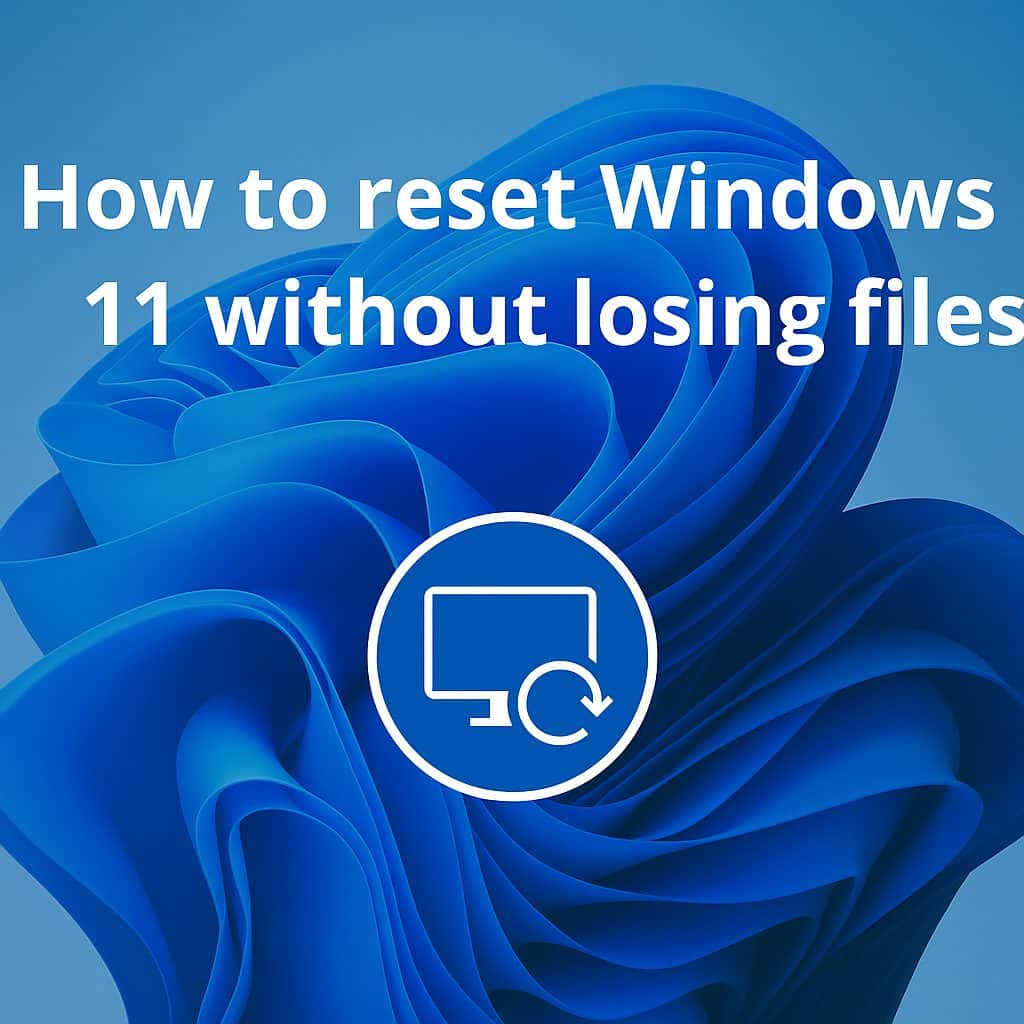 How to reset Windows 11 without losing files using the Keep my files option – tutorial image by Nallexshop